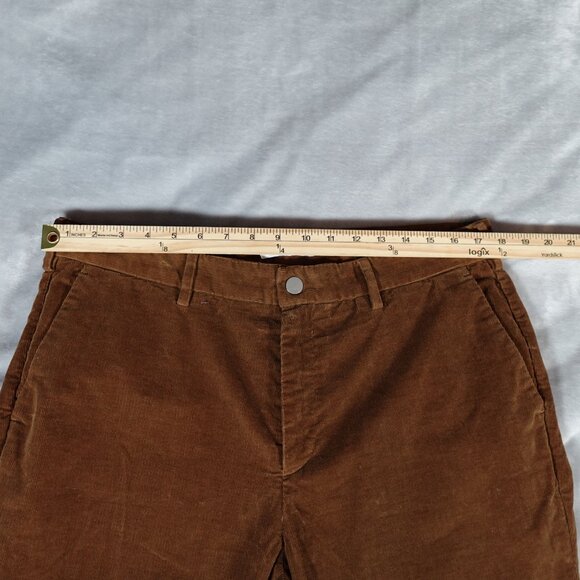 Spoke Sharps Corduroy Chino Pants Mens 35x32 Build C Preppy Flat Front Brown - Picture 11 of 15